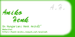 aniko henk business card